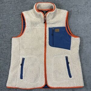 Eddie Bauer Vest Womens XL Tan Rangefinder‎ Sherpa Deep Pile Fleece Full Zip